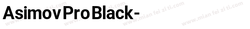 Asimov Pro Black字体转换